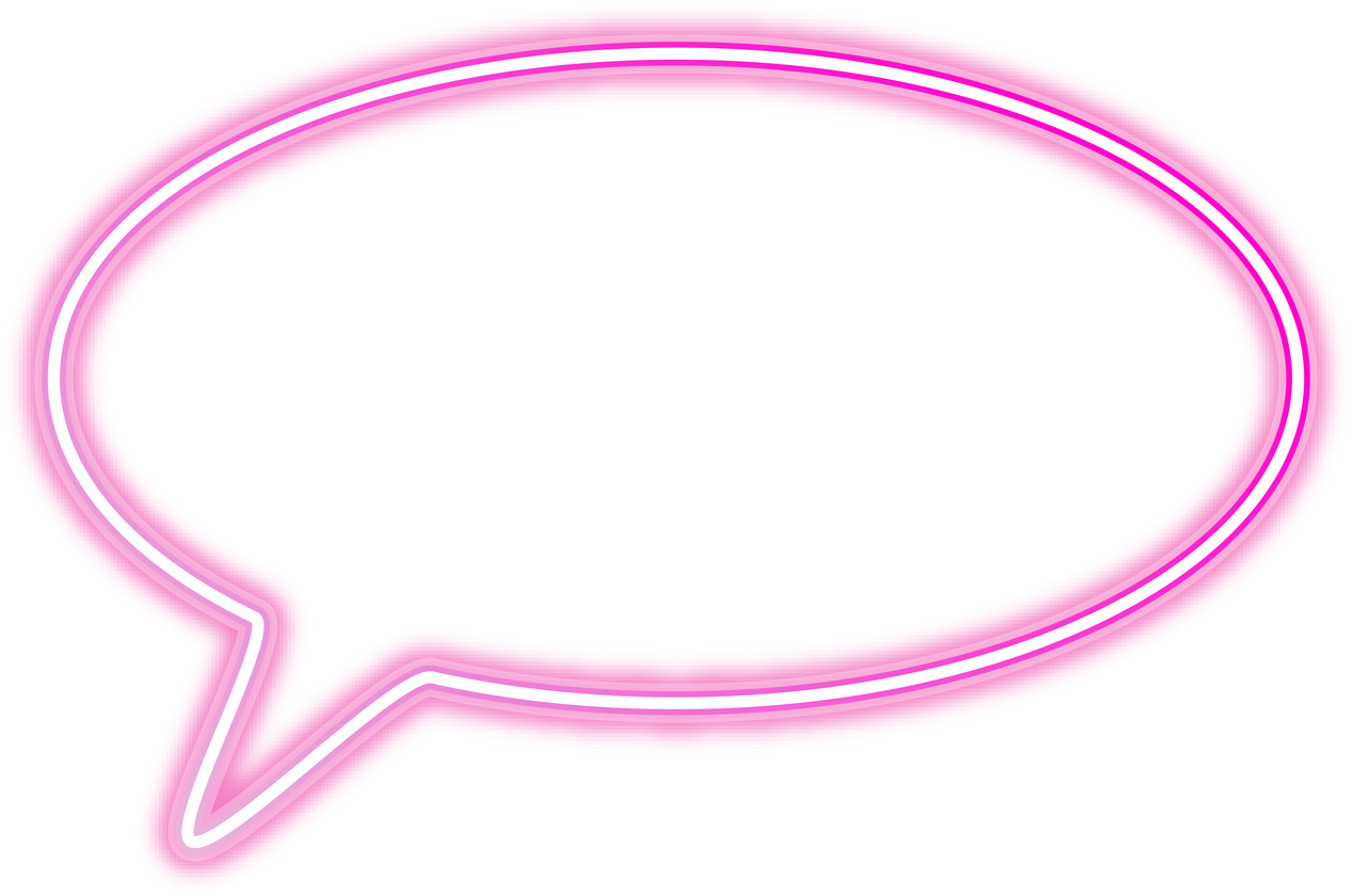 Neon speech bubble